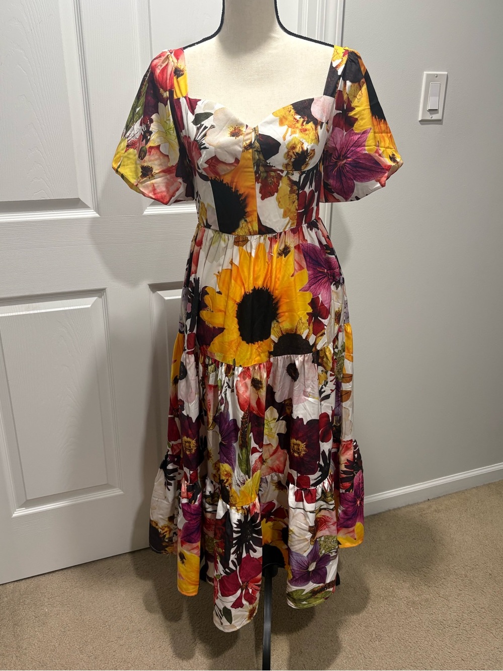 Spring Summer Floral Flowy Maxi Dress